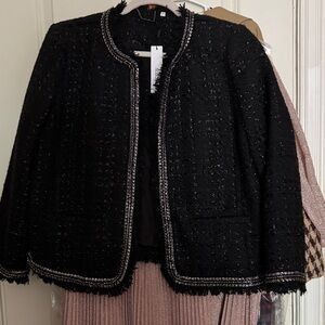 Chico's Black Jacket with Silver Accents